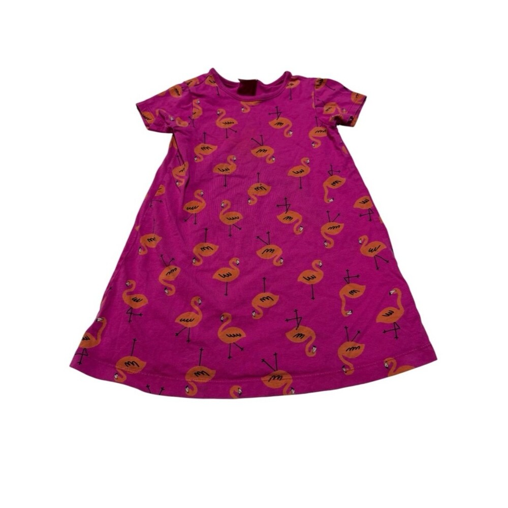 Hanna Andersson Pink Flamingo Novelty Printed Short Sleeve Shirt Dress